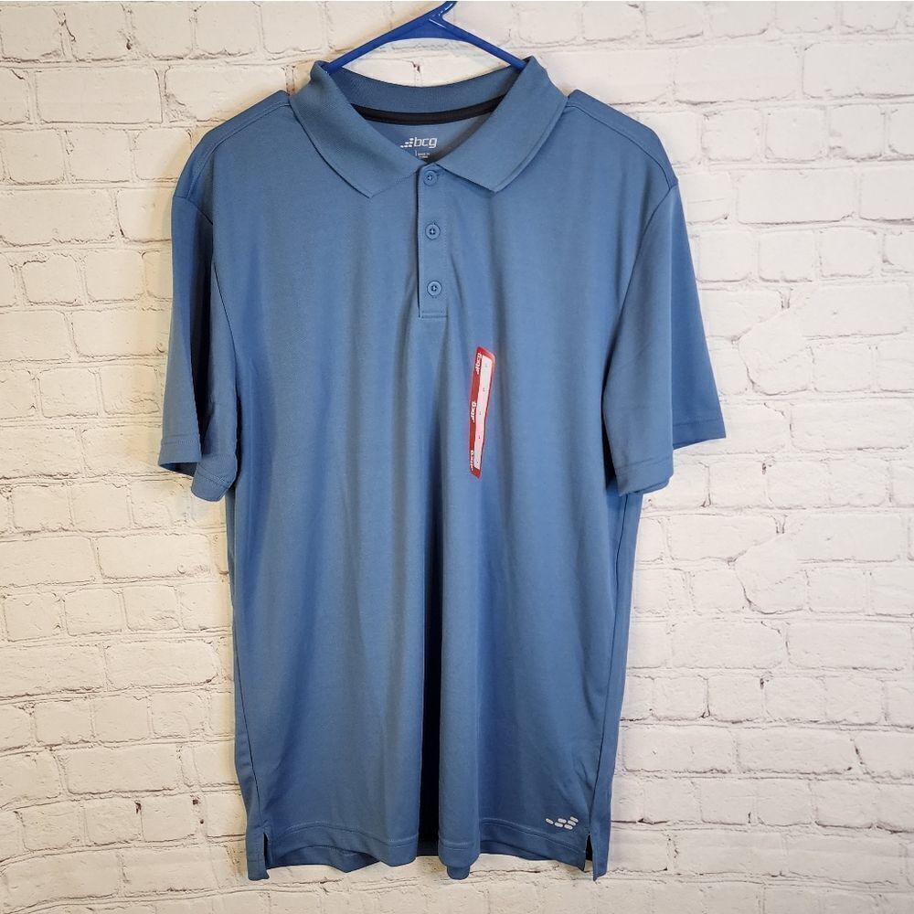 Men's bcg polo shirt, size Large